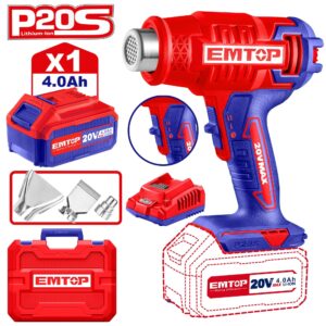 Pistolet thermique sans fil 20 V -EMTOP - EHGN200215