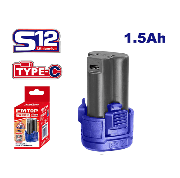Batterie au lithium-ion 20 v - EMTOP - EBPK12153