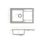 FT evier simple bac granit - laveo