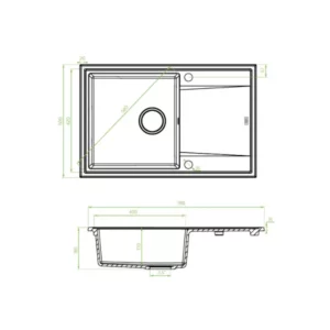 FT evier simple bac granit - laveo