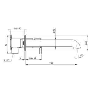 FT Mitigeur de lavabo encastré Deante Silia