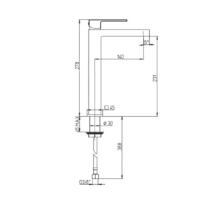 Mitigeur vasque long Como FT